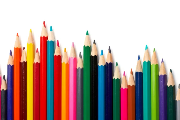 Sortiment barevných tužek — Stock fotografie