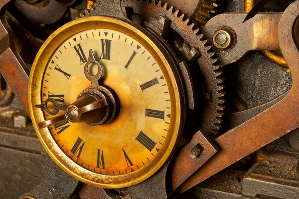 Античные гранж-часы — стоковое фото