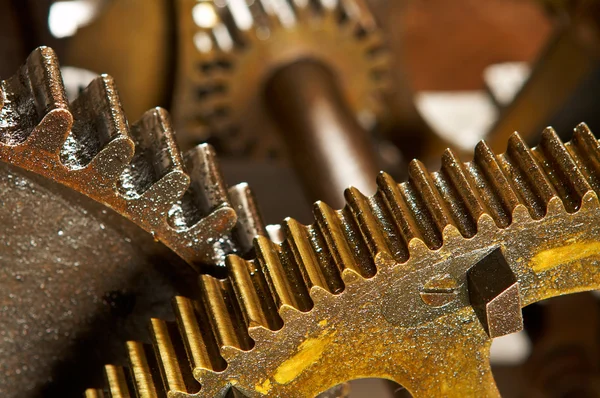 Dirty industrial gears background — Stock Photo, Image