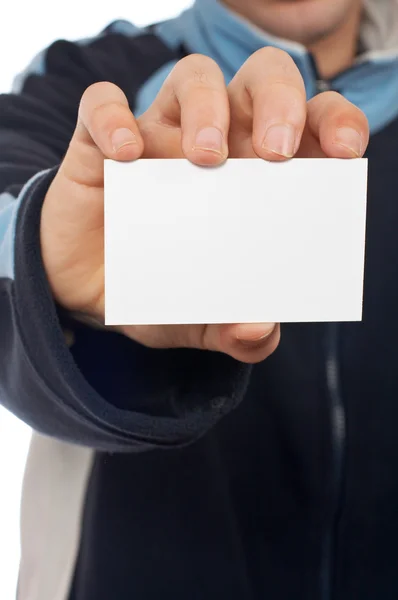 Adolescente con una tarjeta en blanco —  Fotos de Stock