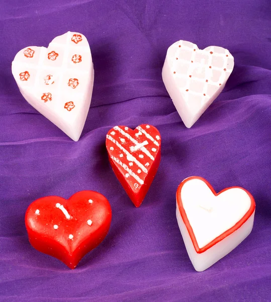 Valentines candles — Stock Photo, Image