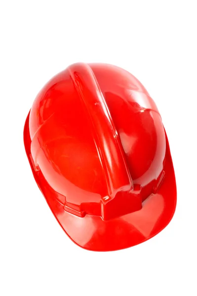 Plast röd hjälm — Stockfoto