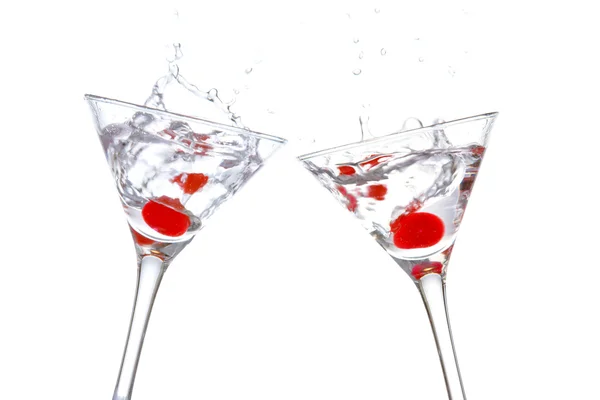 Toast med två cocktail glas — Stockfoto