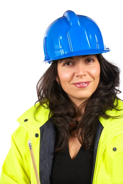 Kadın inşaat işçisi Stok Fotoğraf