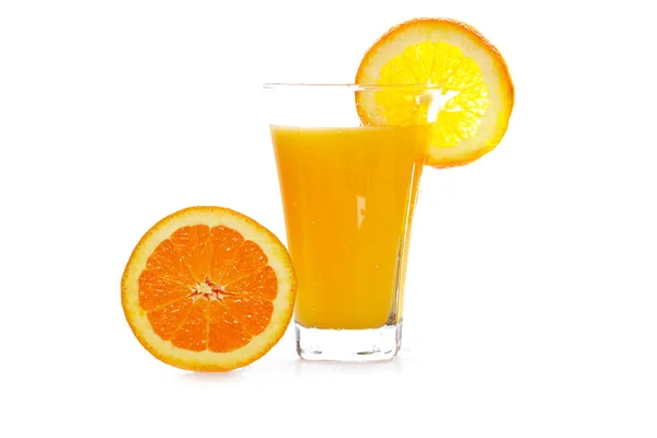 Vaso de zumo de naranja fresco Fotos De Stock