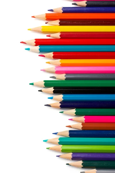 Assortment of coloured pencils Stock Photo