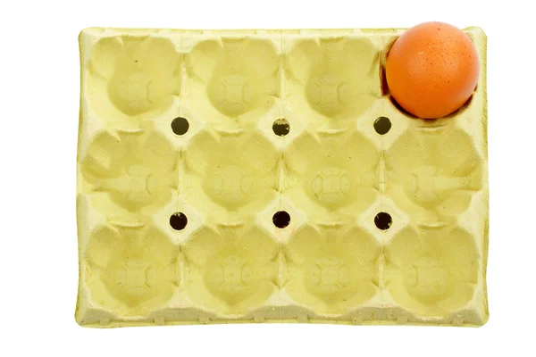 Ägg i en låda Stockbild