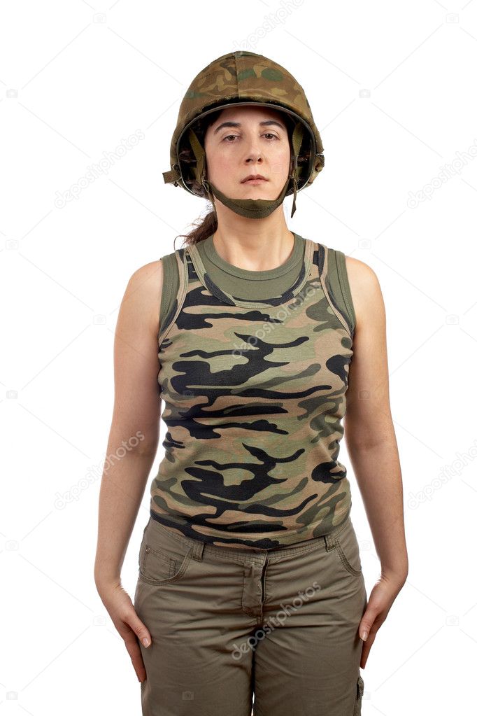 Beautiful soldier girl