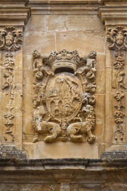 Carved stone coat of arms clipart