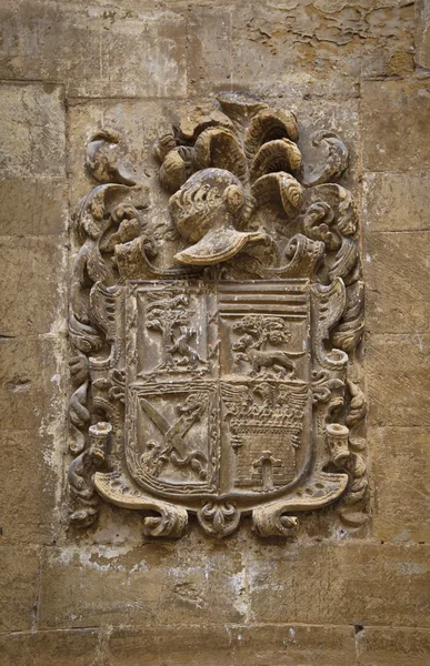Escudo de piedra tallada de armas — Foto de Stock