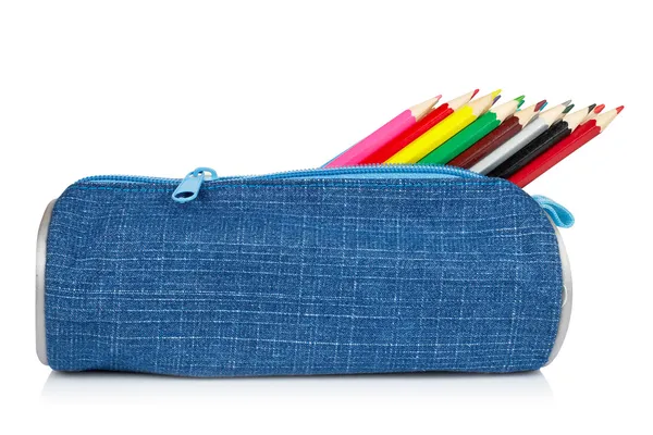 Caixa de lápis azul — Fotografia de Stock