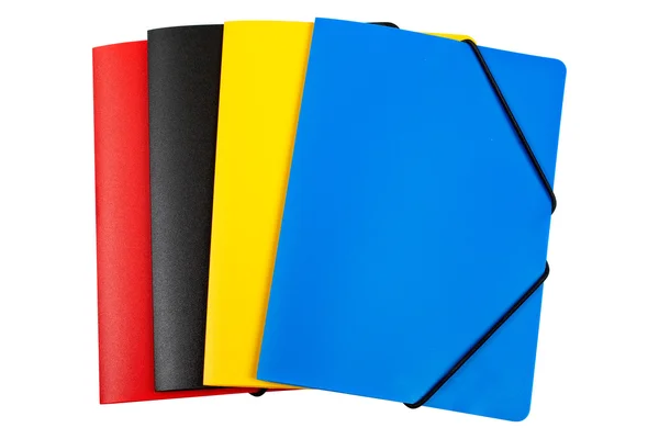 Изолированные цветовые папки — стоковое фото