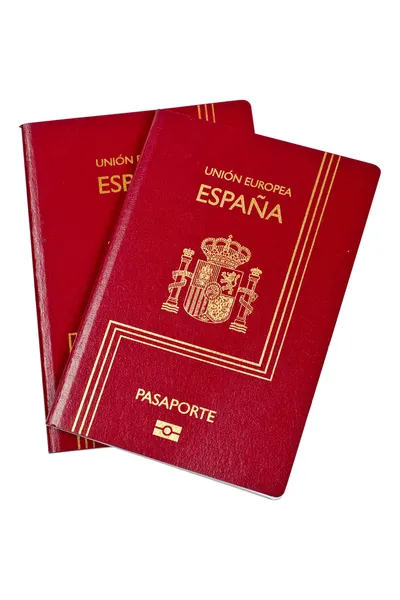 Két Spanyolország útlevelek — Stock Fotó
