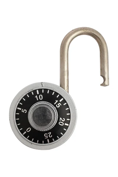Unlocked combination padlock — Stock Photo, Image