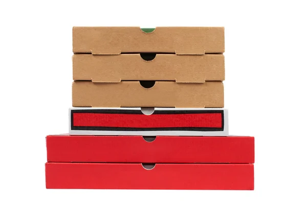 Scatole di cartone pizze — Foto Stock