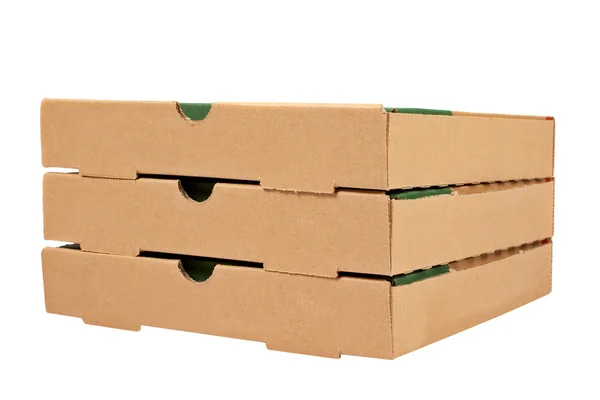 三个披萨盒 — 图库照片