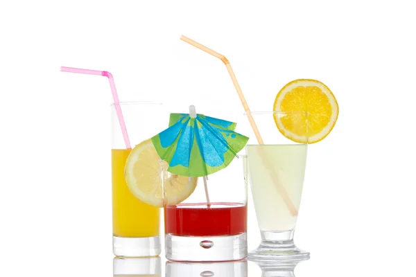 Glasses with beverages — Stock Photo, Image
