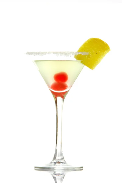 Cocktailglas met kersen — Stockfoto