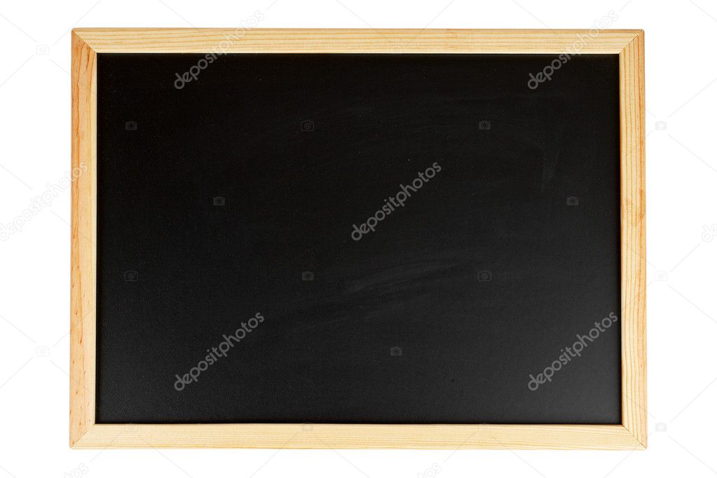 Empty black chalkboard