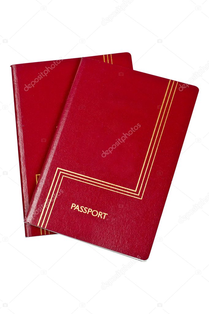 Two passports isolated