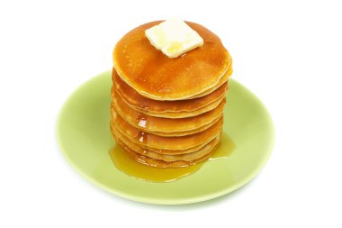 Pancakes with syrup and butter clipart