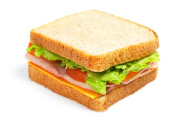 Healthy ham sandwich clipart
