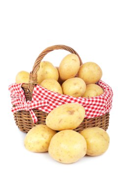 Potatoes in the basket clipart