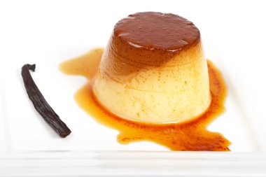 Cream caramel dessert clipart