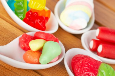 Candies in the spoons clipart