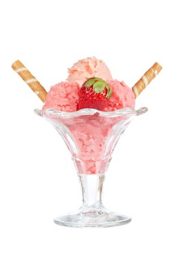 Delicious strawberry ice cream clipart