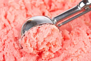 Strawberry ice cream scoop clipart