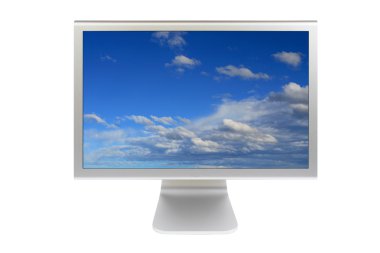 Flat panel lcd computer monitor clipart