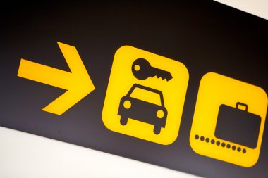 Follow the yellow sign clipart