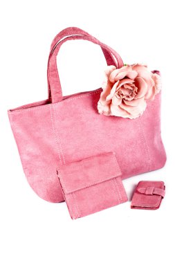 Assortment of pink handbags clipart