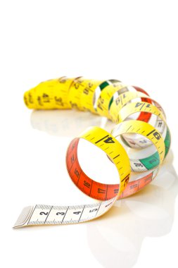 Curled measuring tape clipart