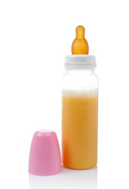 Baby bottle with milk clipart