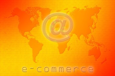 E-commerce world map clipart