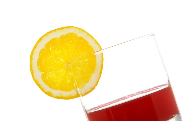 Succo fresco con fetta di limone — Foto Stock