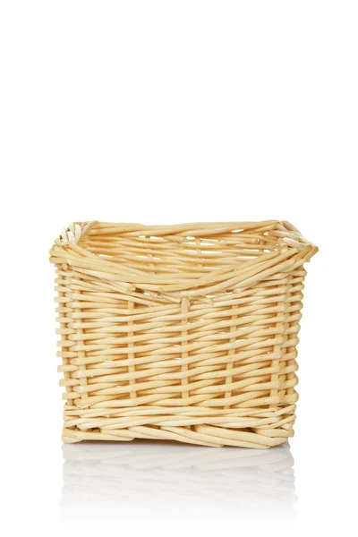 空の枝編み細工品バスケット — ストック写真