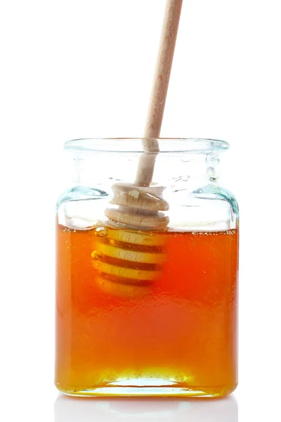 Drizzler dentro do pote de mel — Fotografia de Stock