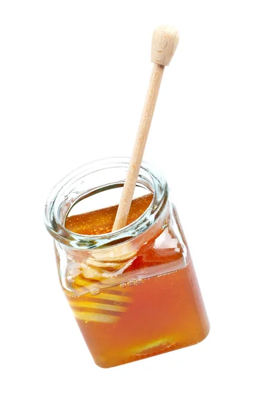 Drizzler dentro do pote de mel — Fotografia de Stock
