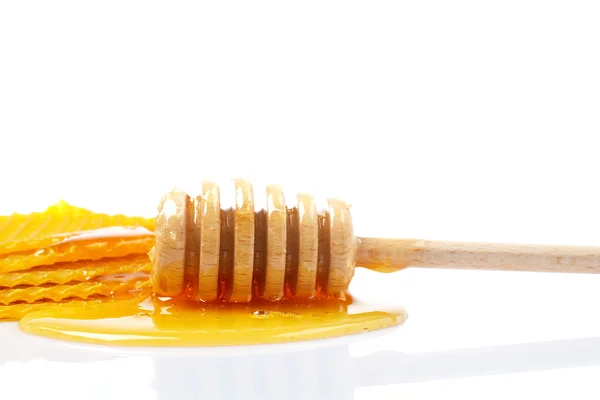 Med a dřevěné mrholení — Stock fotografie