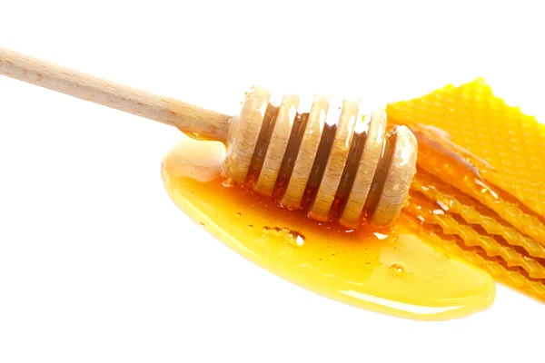 蜂蜜和木制毛毛雨 — 图库照片