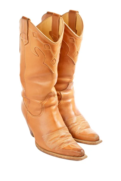 Par de botas de cowboy usadas — Fotografia de Stock