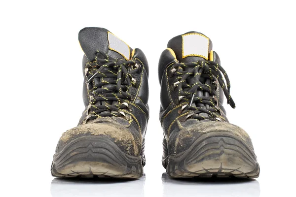 Pair of old work boots — Stock Photo, Image