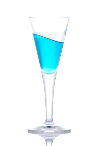 Blue paradise cocktail glas — Stockfoto