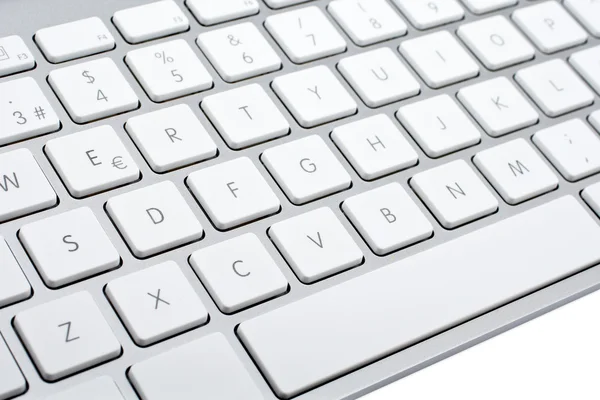 Draadloze aluminium toetsenbord detail — Stok fotoğraf
