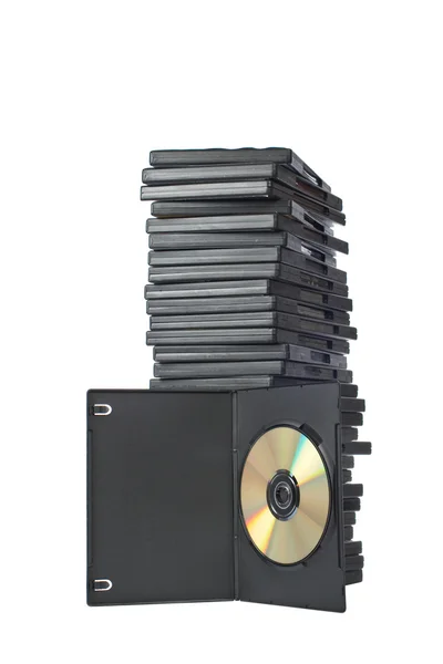 Películas DVD en cajas de embalaje — Foto de Stock