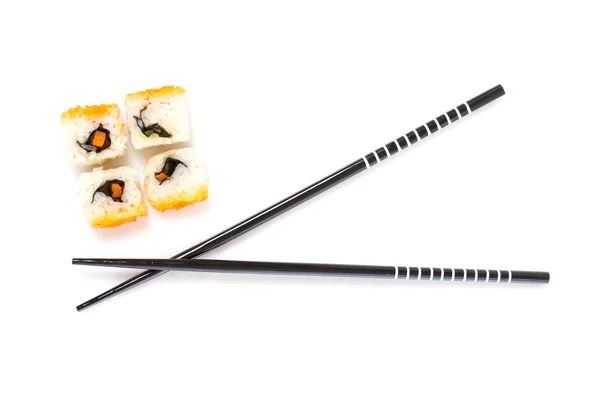 Suşi ve yemek çubukları — Stok fotoğraf