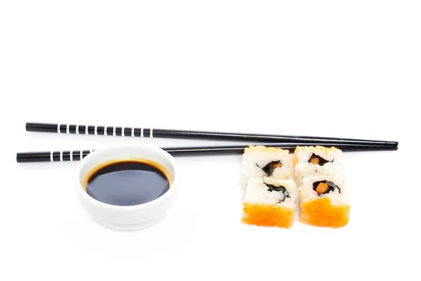 Sushi e salsa di soia — Foto Stock